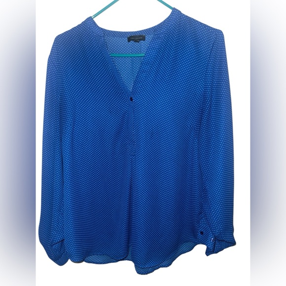 The Limited Royal Blue Dotted Blouse size L - Picture 1 of 2